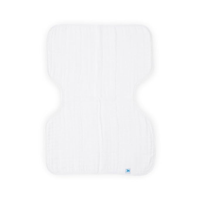 Little Unicorn Ultra-Absorbent Premium Burp Cloth | Soft on Baby's Skin | Larger Size | Ergonomic Design (White)