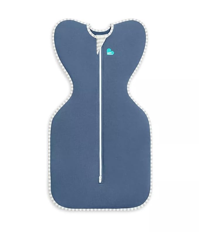 Love to Dream Swaddle UP, Baby Sleep Sack, Self-Soothing Swaddles for Newborns, Get Longer Sleep, Snug Fit Helps Calm Startle Reflex, New Born Essentials for Baby, 1.0 TOG, Medium 13-19 lbs, Denim