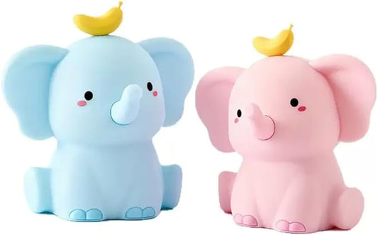 Elephant Night Light for Kids, LED Squishy Animal Night Lamp Rechargeable, Novelty Nursery Lamp Nightlight for Kids, 2 Levels Dimmable Touch Lamp for Bedroom, Home Decor Gifts Stuff for Girls Boys