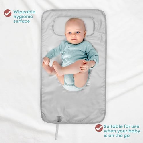 Hamur Home Portable Changing Pad ??Waterproof, Washable & Easy Wipe Clean, Foldable Travel Baby Changing Mat for Diaper Bag, Compact & Lightweight, Must-Have for Newborns (Animal Pattern)