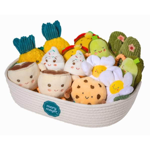 Mary Meyer Sweet Soothie Soft Baby Rattle with Teether Ring, 5-Inches, Daisy