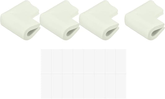 uxcell Corner Guards Edge Protectors, 8Pack U Foam Safety Bumper W Self-Adhesive Tape Furniture Corner Table Edge Guard, 2.16"x1.38"x0.31", White
