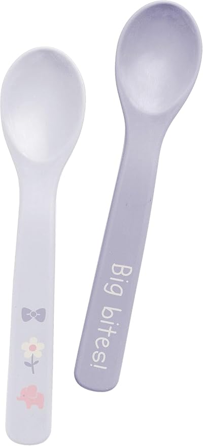 Stephen Joseph Baby Silicone Spoon Set, First Stage Feeding Spoons for Infants, Spoon Set Encourages Self-Feeding, Toddler Feeding Spoons, Elephant
