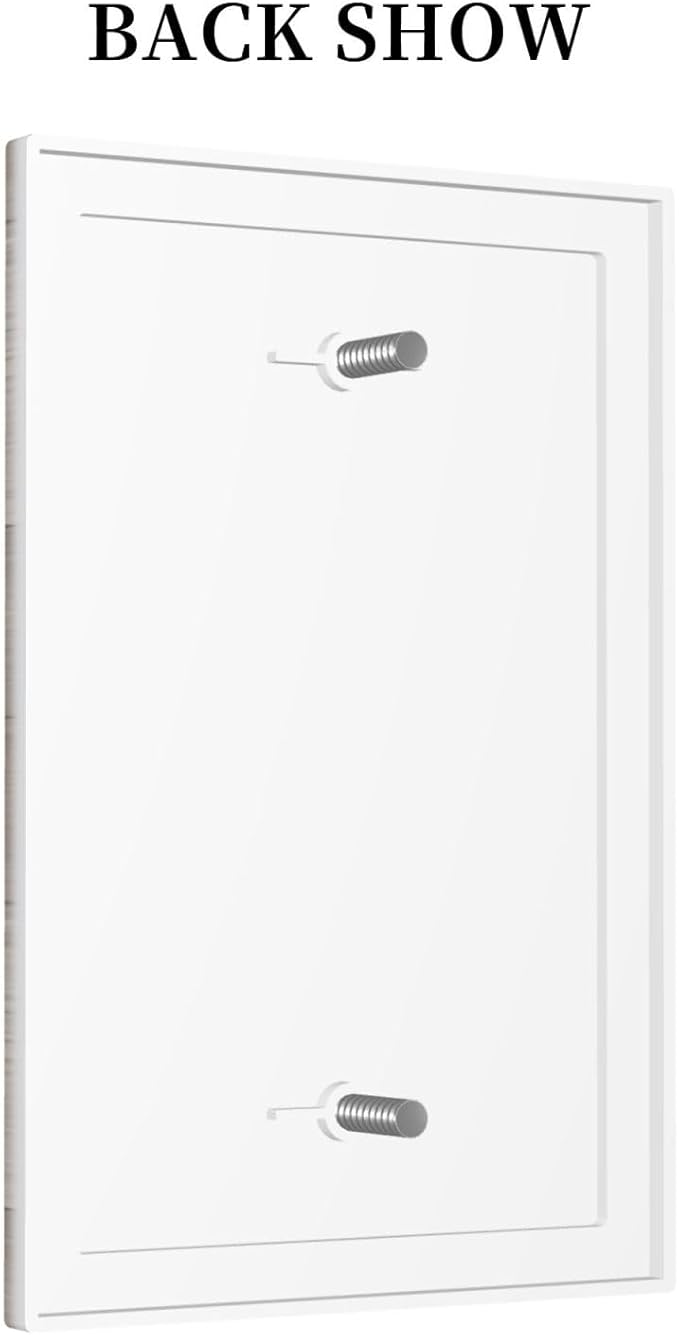 Farm White/Brown Wood Sweet Home Decorative 1 Gang No Device Blank Wall Plate Oversize Rustic Country Wooden Letters Electric Unused Receptacle Decorator/Gfci Light Outlets/Switches Face Plate Cover