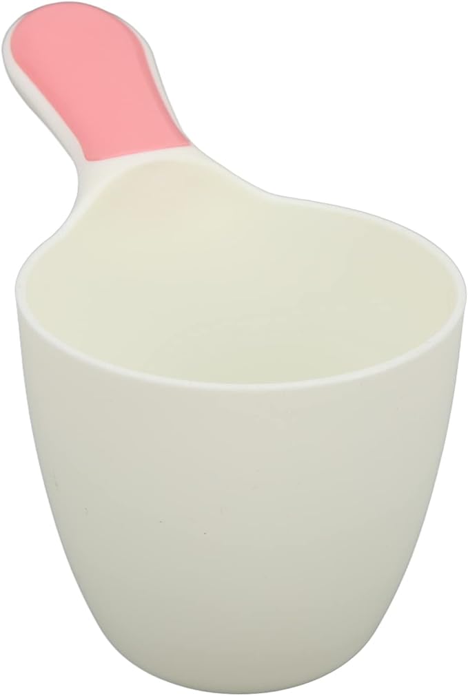 Omabeta Precise Baby Bath Rinse Cup Safe Durable Comfortable Handle for Kids Bathing Bright Color Plastic