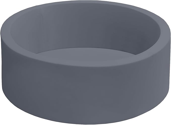 HARBOLLE Baby Ball Pit 35.4" Soft Round Memory Foam Ball Pits NOT Included Balls Indoor Outdoor Playpen for Babies Toddlers Kids Great Gift for Girls Boys, Dark Gray