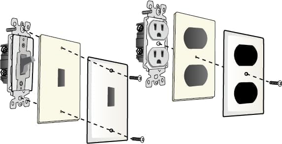 Electrical Outlet Safety Caps For Childproofing/Baby Cover Plugs and Draft Insulation Pack (20 Caps + 20 Gaskets)