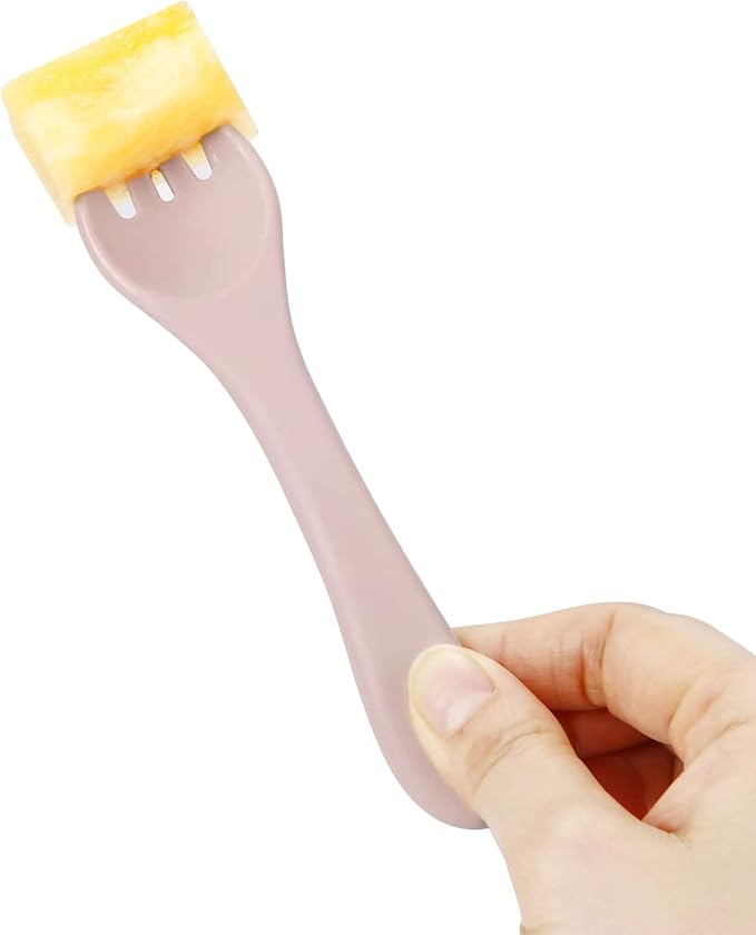 PandaEar Silicone Baby Spoon and Fork Set | 6 Pack First Stage Toddler Self Feeding Utensils 6-12 Months, 3 spoons & 3 forks | LED Weaning Spoons