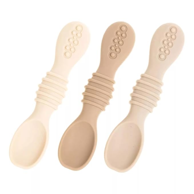 Sperric Baby Spoons - 6+ Months, Self Feeding, BPA Free Teething Spoons, Pink