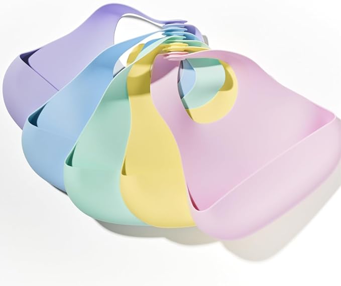 Magnetic Silicone Baby Bib ??Waterproof, Dishwasher Safe, BPA Free Food-Grade, Feeding Bib for Infants and Toddlers