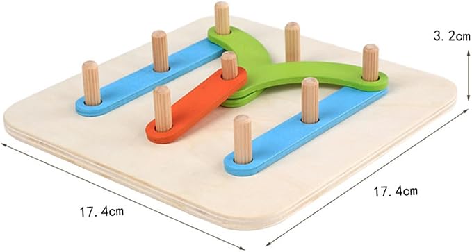 Montessori Wooden Shape Puzzle Board, Wooden Letter and Number Construction Activity