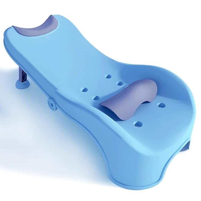Adjustable Children Shampoo Chair for 3-10 Year Old Bathing Seat Tub Collapsible with Prevent Wet Clothes Design