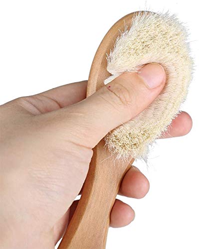 Hair Brushes Baby Head Brush, Kids Soft Goat Hair Comb Wood Infant Massage Scrub Tool Newborn Shower Registry Gift, Wooden Baby Hair Brush Hairbrush for Newborn and
