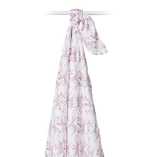 Lulujo Baby Swaddle Blanket| Unisex Softest 100% Cotton Muslin Swaddle Blanket| Neutral Receiving Blanket for Girls & Boys | 47in x 47in Unicorn