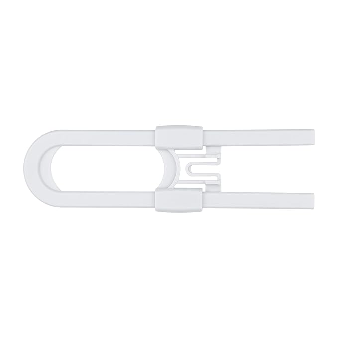 Sliding Cabinet Locks Baby Proofing ??Adjustable Child Safety Latches for Knobs & Handles ??6 Pack ??No Adhesive Drilling or Tools - Gray