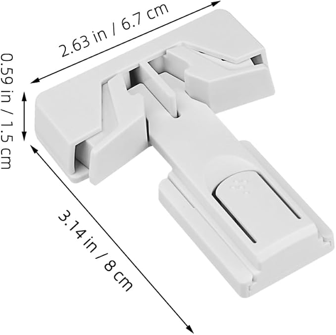 2pcs Childproof Cabinet Locks Safety Latches for Cabinets and Cupboards Easy to Install Versatile Protection for Toddlers and Pets Black and White Colors