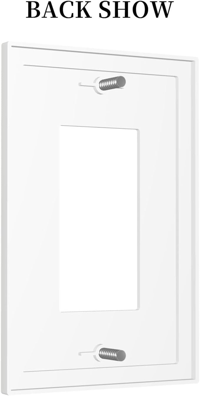 Modern Mid Century Geometric Abstract 1-Gang Decorator Rocker Outlet Light Switch Cover Retro Funny 1960S Diamond Atomic Art Decorative Single Device GFCI Receptacle Switch Wall Plate Dimmer Mid Size
