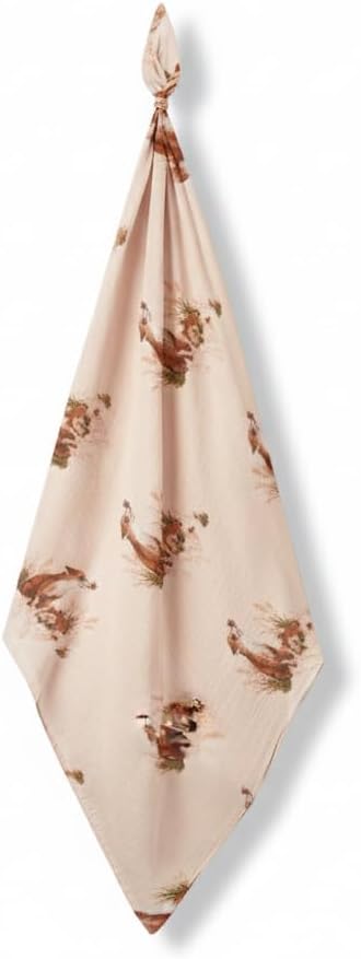 Milkbarn Baby Swaddle Blanket - Soft & Gentle 100% GOTS-Certified Organic Cotton - Nursery Swaddling Blankets for Boys and Girls, Floral Fox
