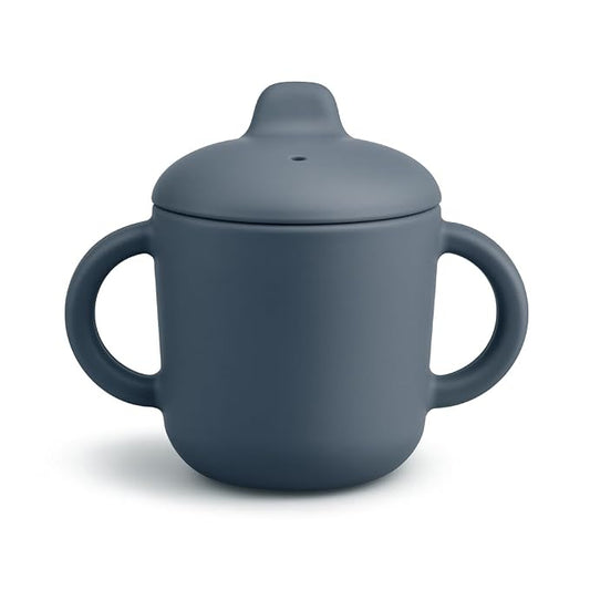 Sippy Cups for Baby 6 Months+,Silicone Straw Cups Leak Proof 5oz, Baby Training Cups for 1+ year old (Gray)