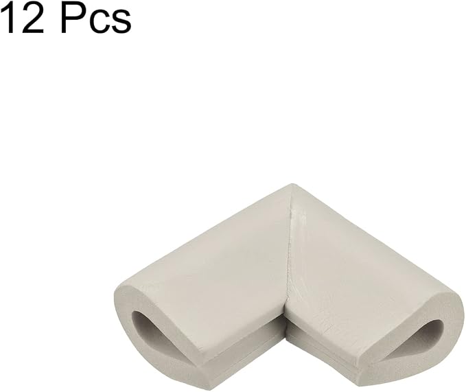 uxcell Corner Guards Edge Protectors, 12Pack U Foam Safety Bumper W Self-Adhesive Tape Furniture Corner Table Edge Guard, 2.16"x1.38"x0.315", Gray