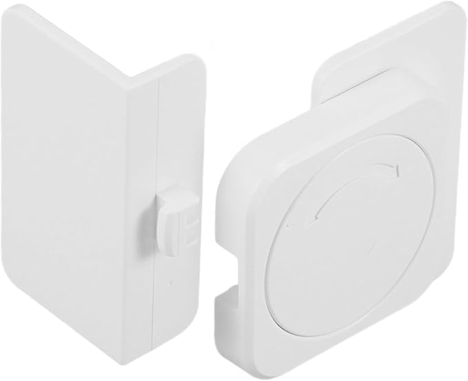 Child Safety Lock Baby Proofing Fridge Cabinet Locks Adjustable for Cabinets Drawers Doors 2-Pack White