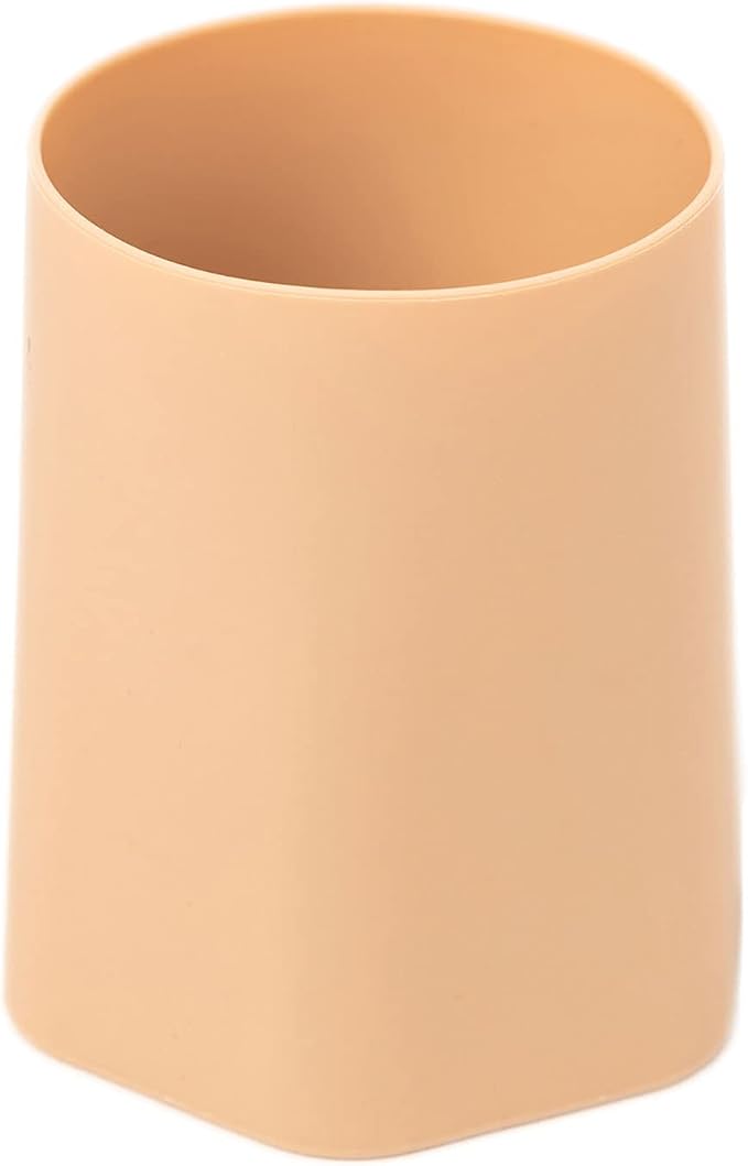 Tiny Twinkle Training Cup 2 Pack - Silicone Cups for Independent Drinking for Baby and Toddler, Baby Led Weaning Supplies Soft Open Cup For Baby (Sand, Coral)