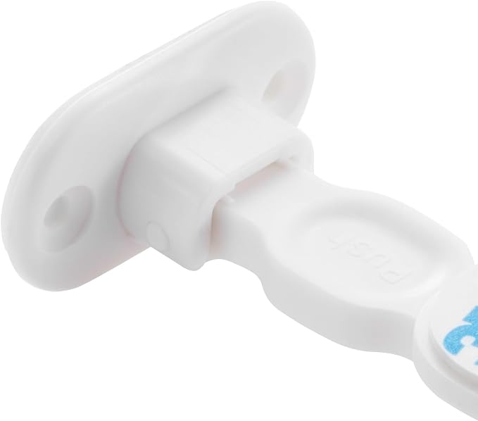 VEVOR Cabinet Latch Locks, 12 Pack Child Safety Cabinet Locks, No Drilling or Tools Required Adhesive Cabinet Latch, Invisible Baby Proofing Child Proof Cabinet Locks for Drawers and Cabinets, White