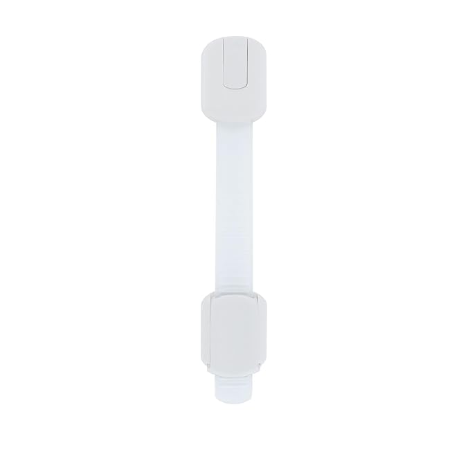 Nuby Multi-Use Child Safety Locks - 8 Pack - Baby Proof Latches for Cabinets, Drawers, Refrigerators, and Appliances - Fits Flat and Curved Surfaces