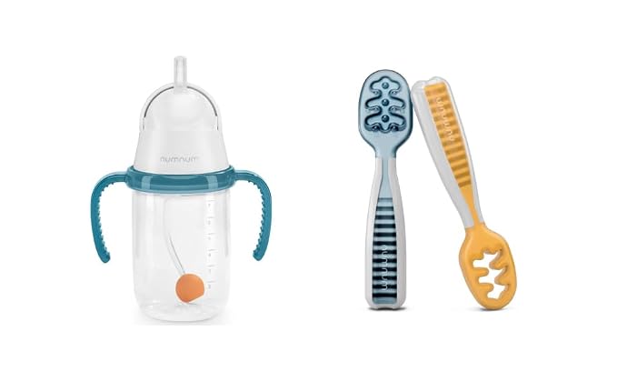 Bundle of 2! NumNum Baby Spoons Set + NumNum Baby Straw Training Cup