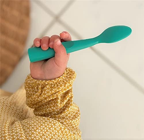 MinikOiOi Scooper 100% Silicone Spoon 6 m+ Aqua Green