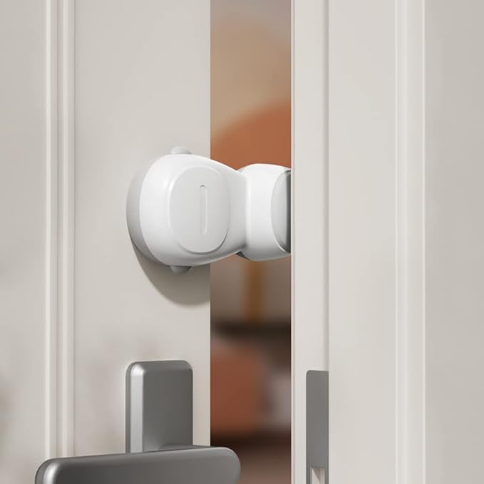 SAFELON 4 PCS Baby Safety Automatic Door Stopper, Automatic Door Finger Guards for Kids, Automatic Anti-Pinch Door Stopper, No Drilling& Tools, Easy to Install and Use
