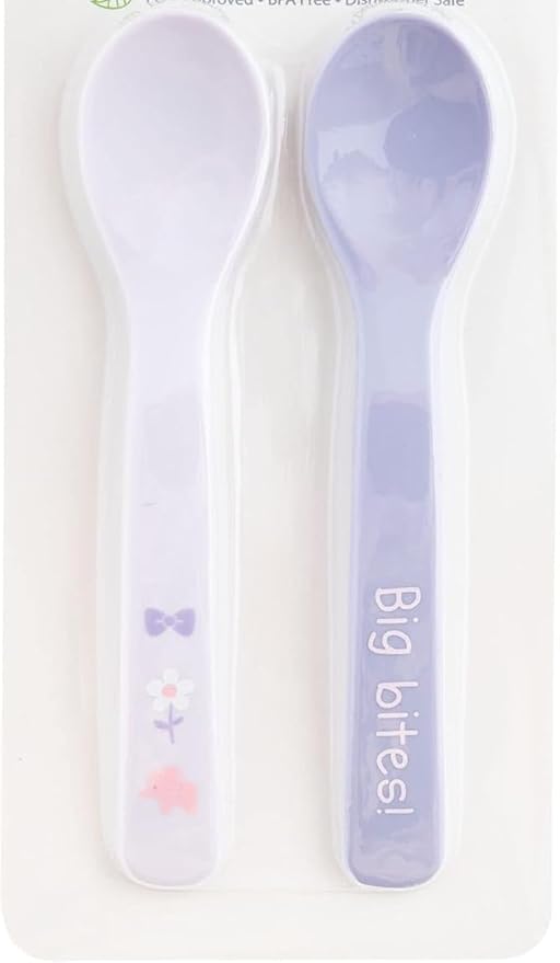 Stephen Joseph Baby Silicone Spoon Set, First Stage Feeding Spoons for Infants, Spoon Set Encourages Self-Feeding, Toddler Feeding Spoons, Elephant