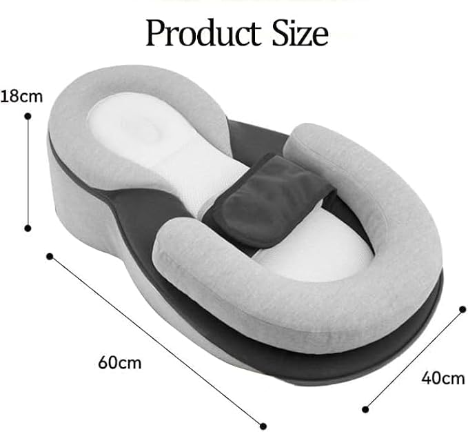Baby Lounger Pillow for Infant Support Cushion Reflux Breastfeeding Pillow, Bottle Feeding, Tummy Time, Adjustable Baby Wedge Lounger Pillow for Reducing Spit-Up