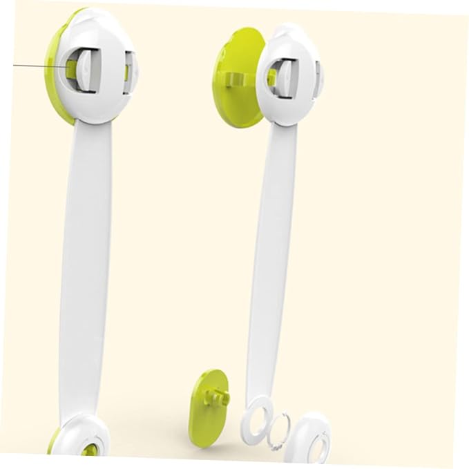 Hemoton 2pcs Boy Girl for Cabinets Refrigerators Drawers Double Button Design Strong Self-adhesive Easy Installation for Proofing Green