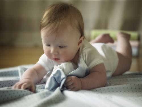 SwaddleDesigns Large Receiving Blanket, Ultimate Swaddle for Baby Boys, Girls, Softest US Cotton Flannel, Best Shower Gift, Made in USA, Brown Polka Dots on Pastel Blue (Mom's Choice Award Winner)