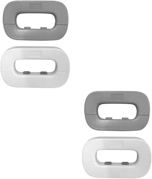 2sets Boy Girl Multipurpose Refrigerator and Cabinet Door Locks White Grey Finger Pinch for Boys and Girls Easy One-handed