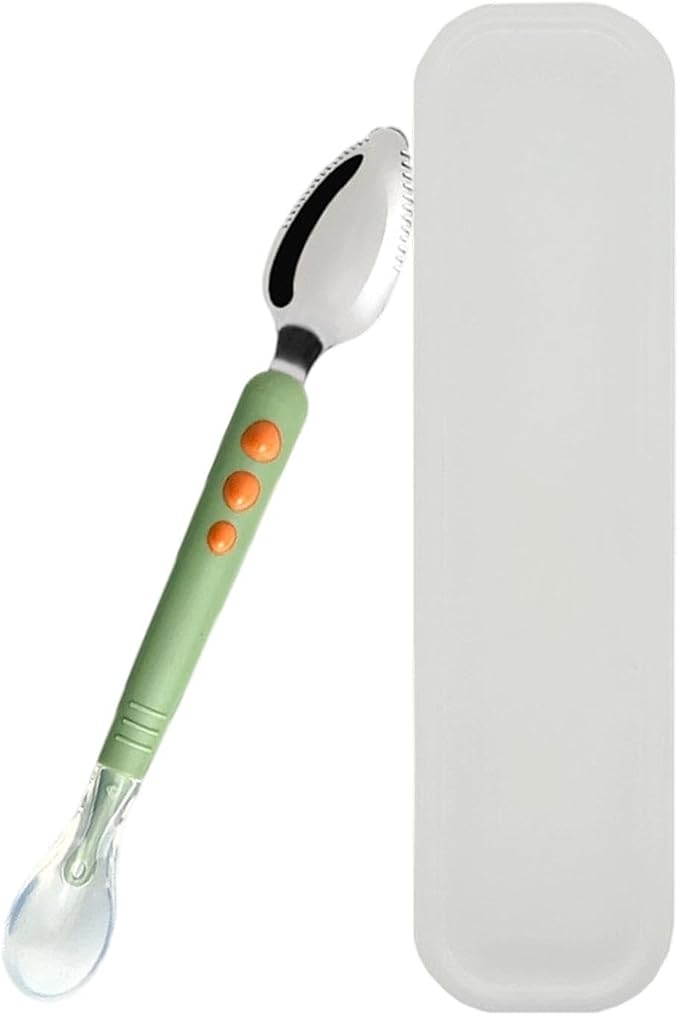 Ids Spoons - Comfort Grip Kitchen Gadgets, Kids Food Feeding Spoons | Training Utensils With Easy Hold Design For Fruit, Puree, Food