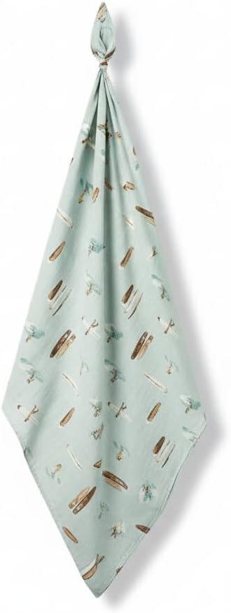 Milkbarn Baby Swaddle Blanket - Soft, Breathable & Gentle Material - Nursery Swaddling Blankets for Boys and Girls, Vintage Surf