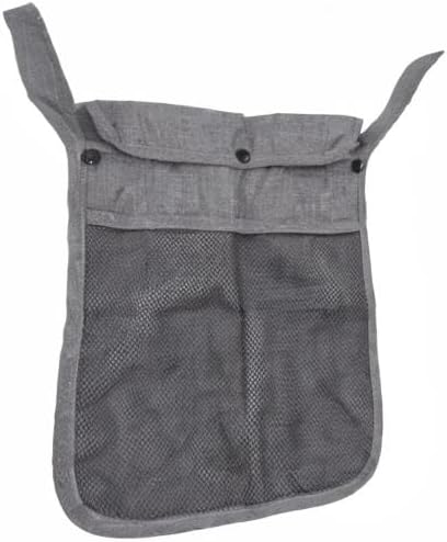 Alovexiong Baby Stroller Organizer Pocket-for bottles Nappy Baby Cloth Diaper Storage Secure Straps Detachable Webbing Easily Crab Strollers with Two Storage Pockets Front Mesh(Grey)