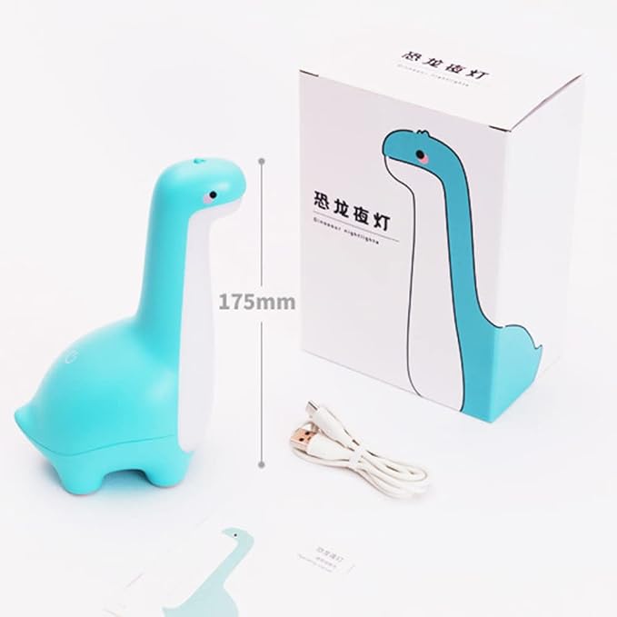 Dinosaur Night Lamp, Dimmable Bedside Night Light USB Rechargeable, Kids Bedroom Sleep Light, Cute Gifts for Girls, Boys, Teens, Friends Birthday, Holiday, Christmas, Yellow
