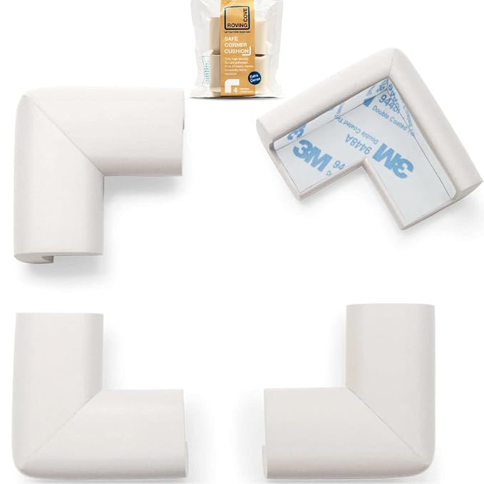 18ft Edge 12 Corners - Bundle & Save - RovingCove HeftyFit Edge Corner Guards, Oyster White