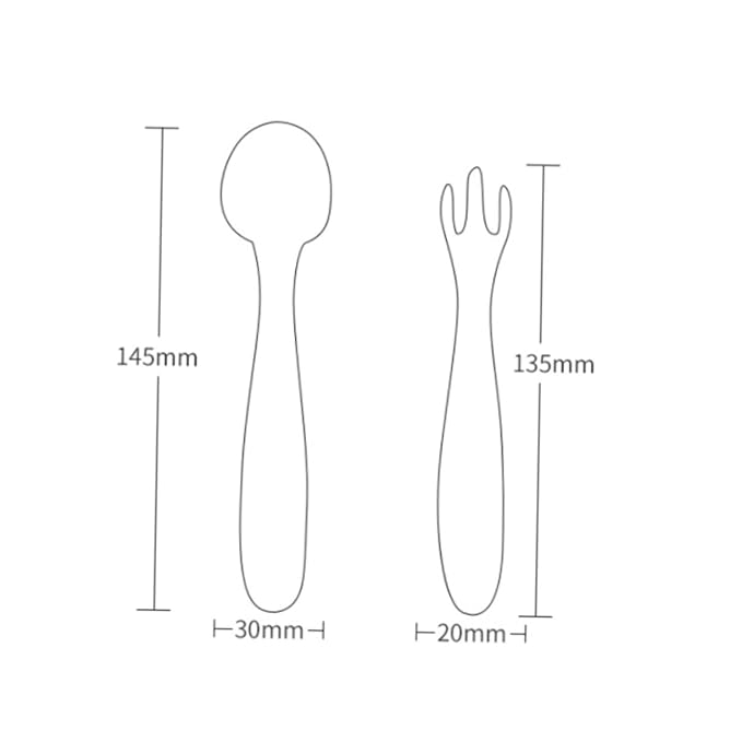 1Set Bendable Fork Spoon for Feeding Tableware and Easy to Clean for Food