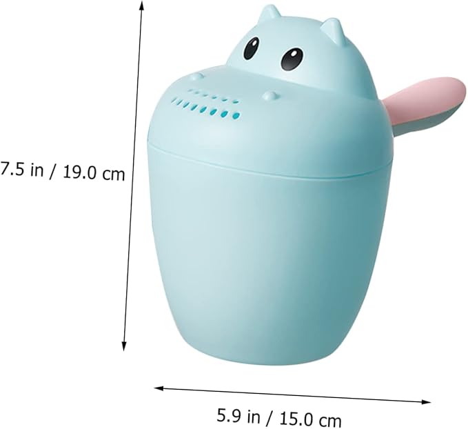 FOMIYES Bath Rinse Cup Multi-functional Animal Design Easy-grip Handle Durable Material Controlled Water Flow for Shower and Hair Washing