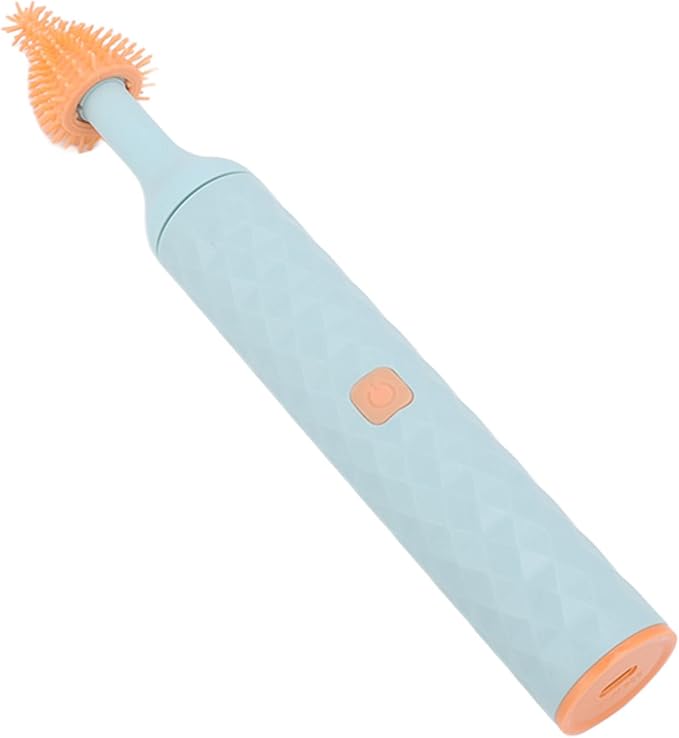 Fafeicy Electric Baby Silicone Pacifier Bottle Brush Set IP65 Bottle Brush Ergonomic Brush Handle for Many Objects (4pcs Blue)
