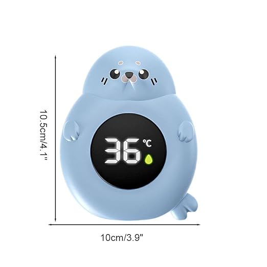 Baby Bath Thermometer for Infants,Cute Seal Digital Infant BathtubThermometer,Digital Floating Water Thermometer with LED Display,Waterproof,for Infant Bathtub Safety,NewbornBath Essentials Gift