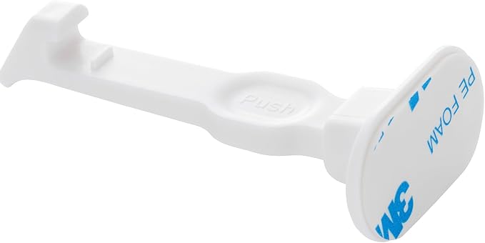 VEVOR Cabinet Latch Locks, 12 Pack Child Safety Cabinet Locks, No Drilling or Tools Required Adhesive Cabinet Latch, Invisible Baby Proofing Child Proof Cabinet Locks for Drawers and Cabinets, White
