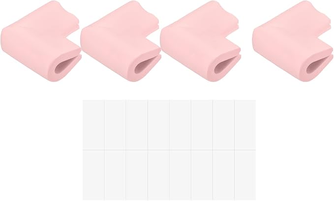 uxcell Corner Guards Edge Protectors, 12Pack U Foam Safety Bumper W Self-Adhesive Tape Furniture Corner Table Edge Guard, 2.16"x1.38"x0.315", Pink