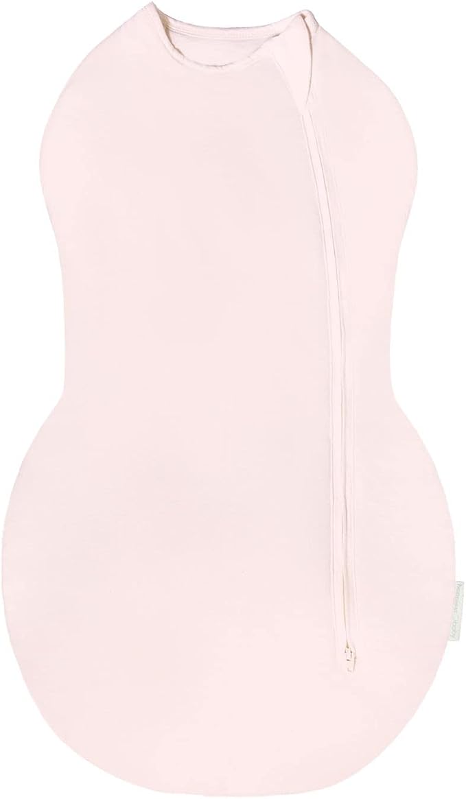 Happiest Baby Sleepea Comforter Swaddle - 100% Organic Cotton Baby Swaddle Blanket - Doctor Designed Promotes Healthy Hip Development (Rose, Small)