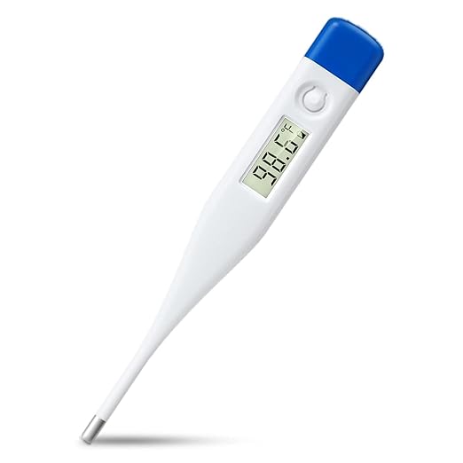 Berrcom Digital Thermometer for Adults, Kids, and Babies, Oral Rectal Underarm Medical Thermometer with Fever Alarm and C/F Switchable
