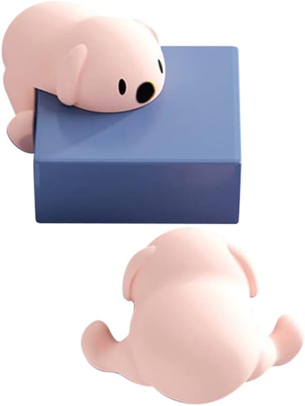 Katutude 8 Pack Cartoon Dog Table Corner Protectors Anti-Collision Furniture Sharp Corners Bumpers Baby Proofing Rubber Corner Protectors Baby Cushion Silicone Table Corner Protectors, Pink